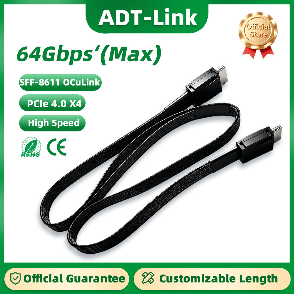 External Gpu Dock Pcie 4.0 Oculink - สายต่อขยาย ADT-Link 64Gb แบบ Male to