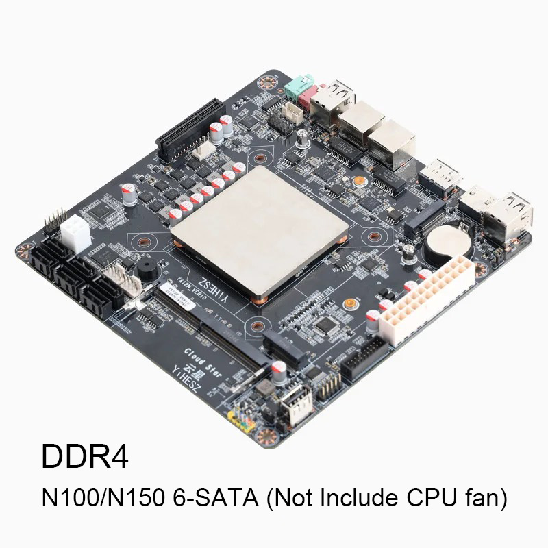 Nas Motherboard N100 6 Sata - เมนบอร์ด NAS 6 ช่องเสียบ N100/N150 รองรับ