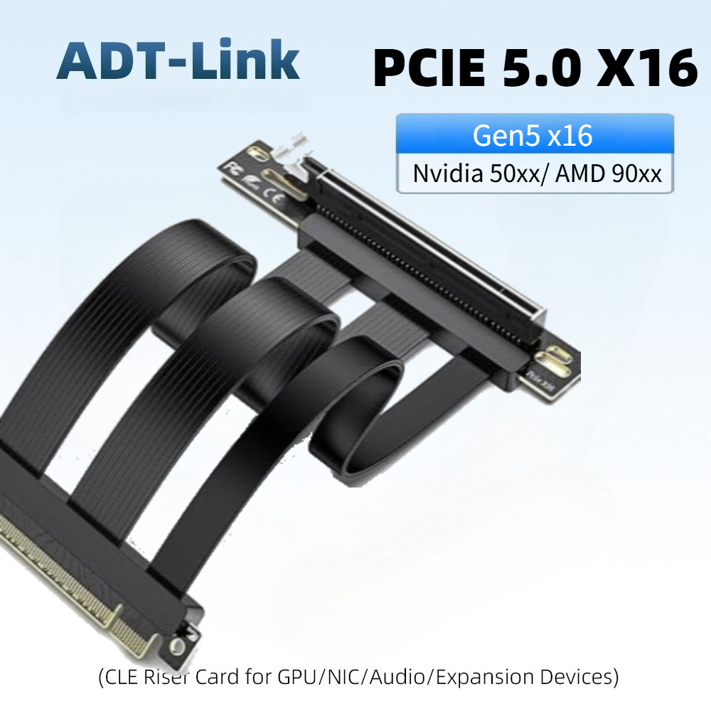Pcie 4.0 X16 Riser Cable 90 Degree - สายต่อขยาย PCIE 5.0 x16 เหมาะสำหรับการ์ดจอ PCIe