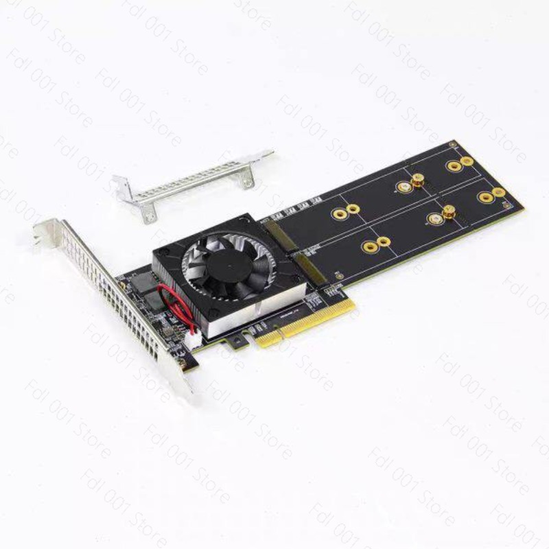Quad M.2 Nvme Pcie Bifurcation Card - ไม่ต้องใช้ PCIe Bifurcation PEX8747 Quad 4