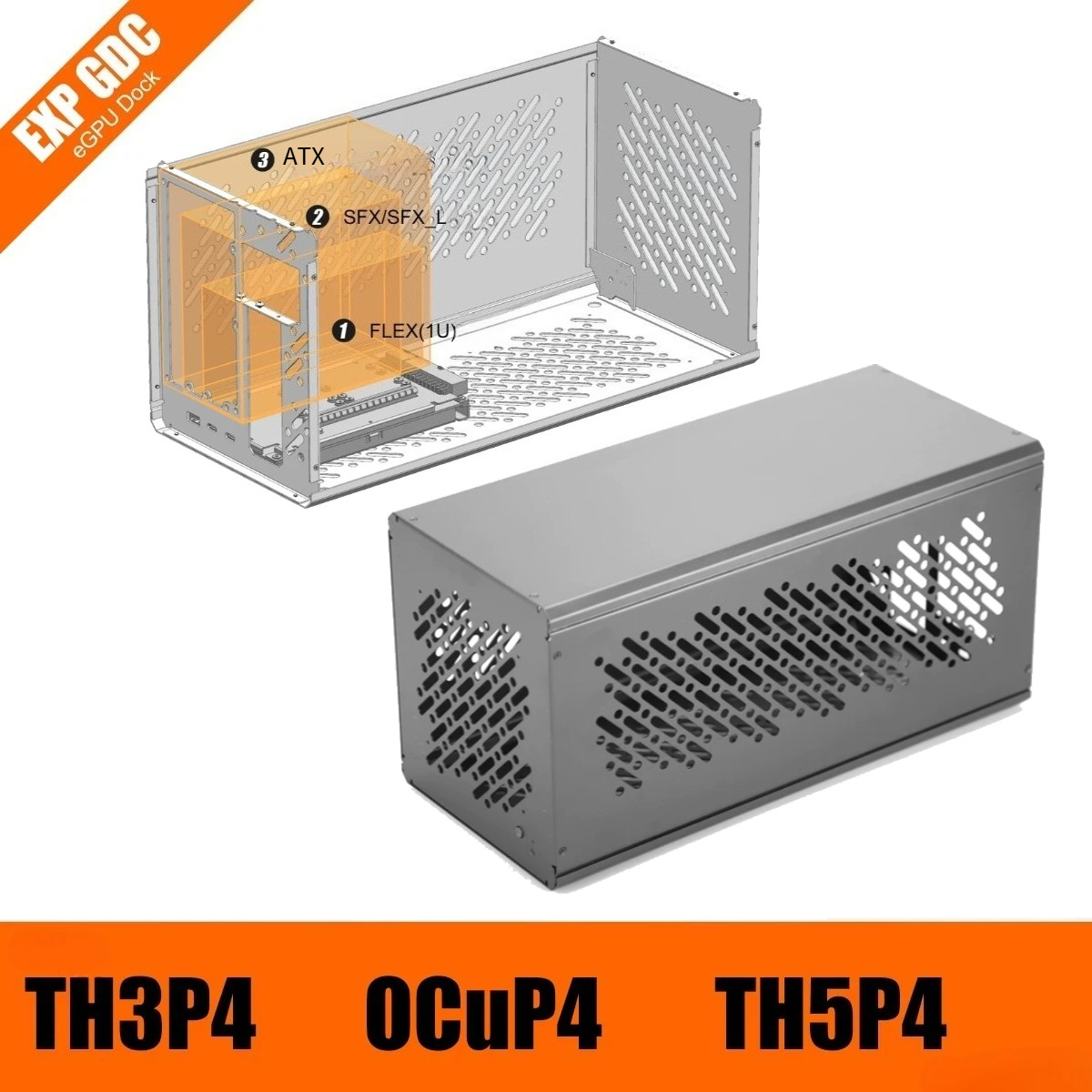 External Gpu Dock Pcie 4.0 Oculink - โครงเคสโลหะสำหรับ TH3P4 TH5P4 OCuP4 OcuLink Thunderbolt3/4