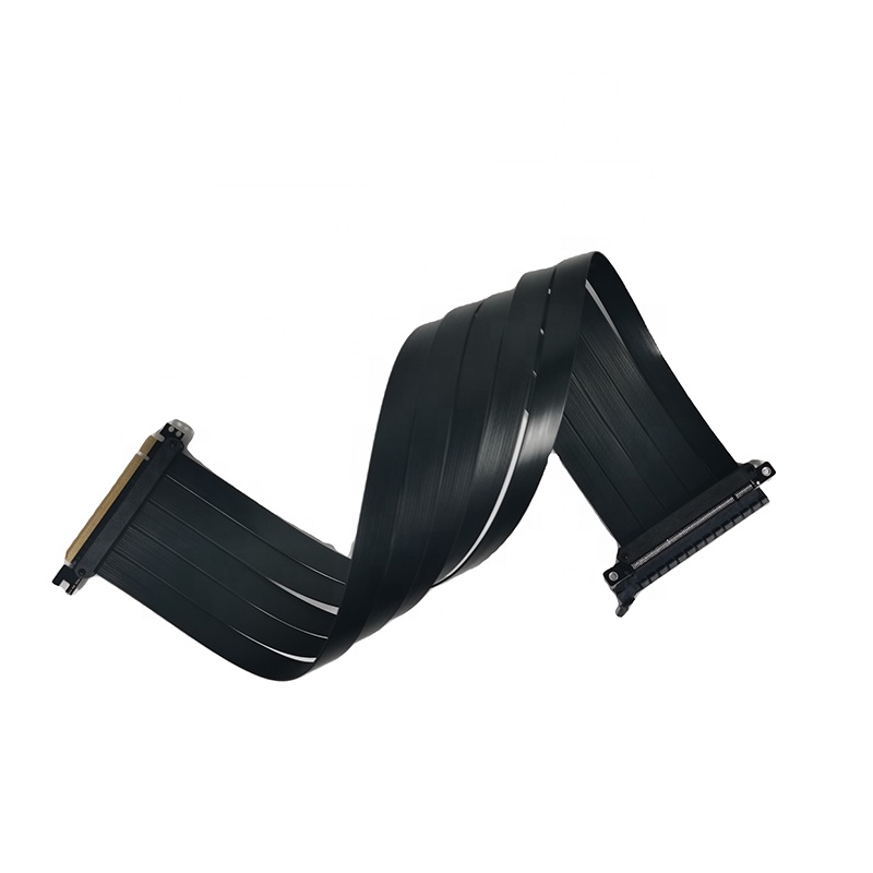 Pcie 4.0 X16 Riser Cable 90 Degree - สายกราฟิกใหม่ล่าสุดมีความยืดหยุ่น PCIe 4.0 60 cm สายอะแดปเตอร์ขยาย