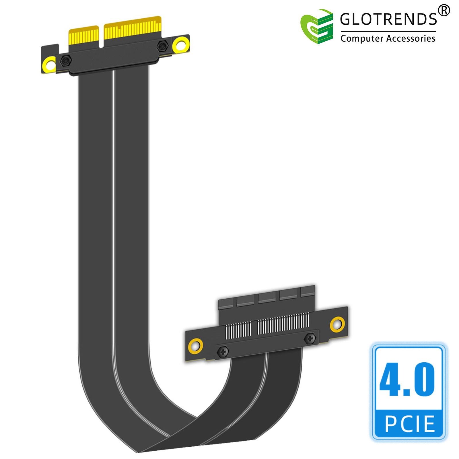 Pcie 4.0 X16 Riser Cable 90 Degree - สายเคเบิล PCIe 4.0 X4 Riser, มุมตรง