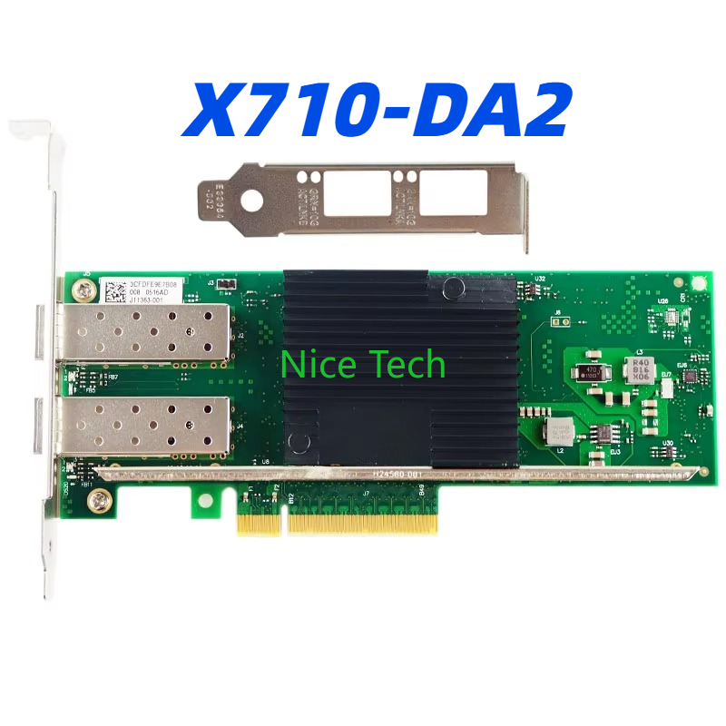 10Gb Sfp+ Pcie Network Card Dual Port - การ์ดเชื่อมต่อเครือข่ายเซิร์ฟเวอร์แบบออปติคอล X710-DA2 พอร์ตคู่ SFP + 10Gb