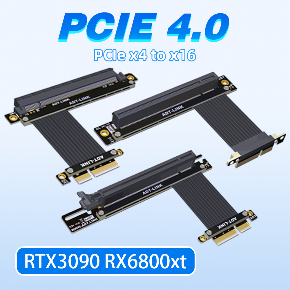 คู่เดี่ยว90องศามุมขวา PCI-E 4. - Pcie 4.0 X16 Riser Cable 90 Degree บทวิจารณ์และราคา