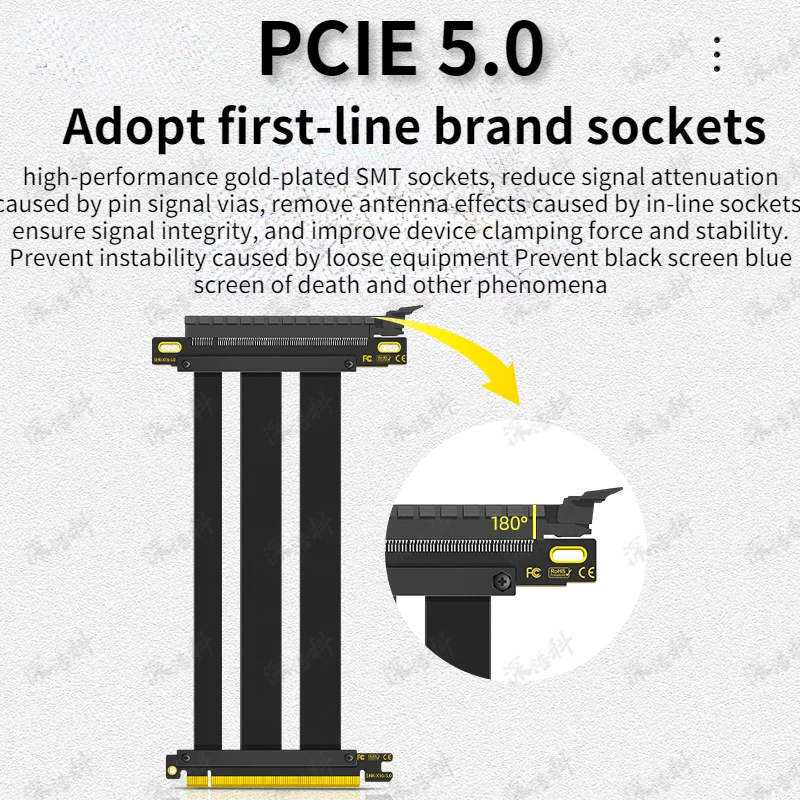 สายต่อขยาย PCIE 5.0 x16 เหมาะส - Pcie 4.0 X16 Riser Cable 90 Degree บทวิจารณ์และราคา