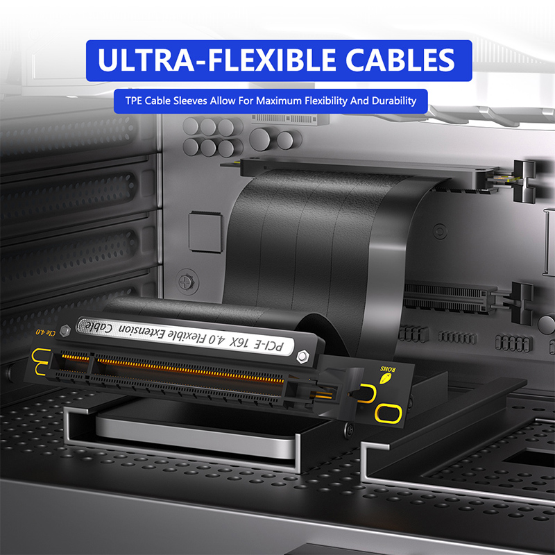 90 องศา PCI-E X16 4.0 ยืดหยุ่น - Pcie 4.0 X16 Riser Cable 90 Degree บทวิจารณ์และราคา