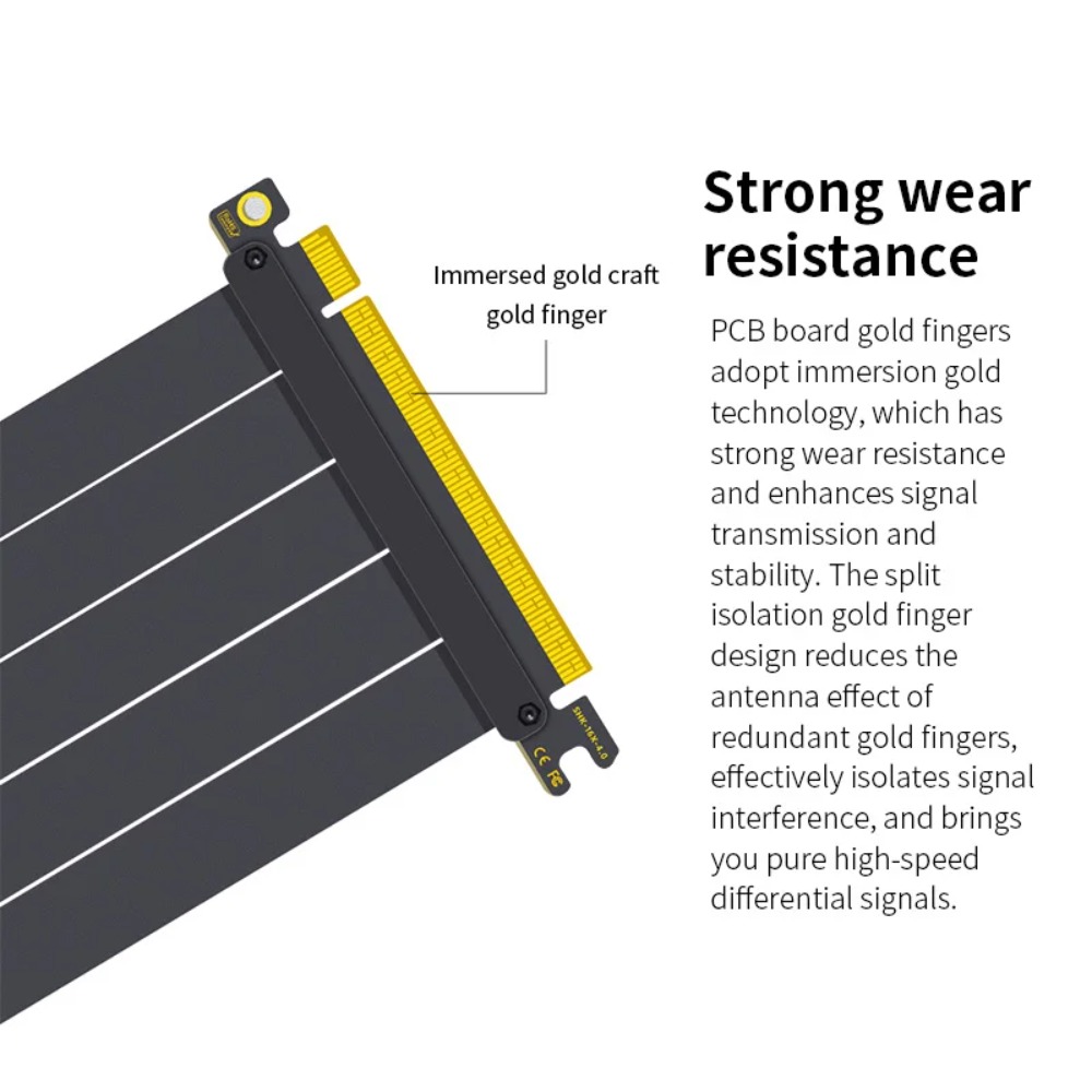 สายต่อขยาย PCI‑E 4.0/3.0 X16 ส - Pcie 4.0 X16 Riser Cable 90 Degree บทวิจารณ์และราคา