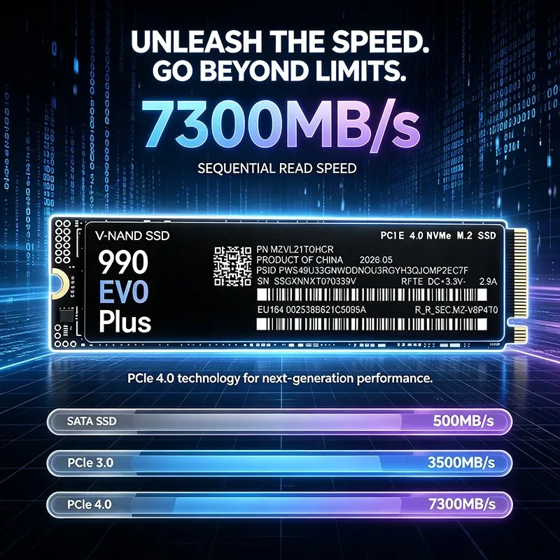SSD ความเร็วสูง 990 EVO Plus M - M.2 Nvme 4Tb Pcie 4.0 Ssd บทวิจารณ์และราคา