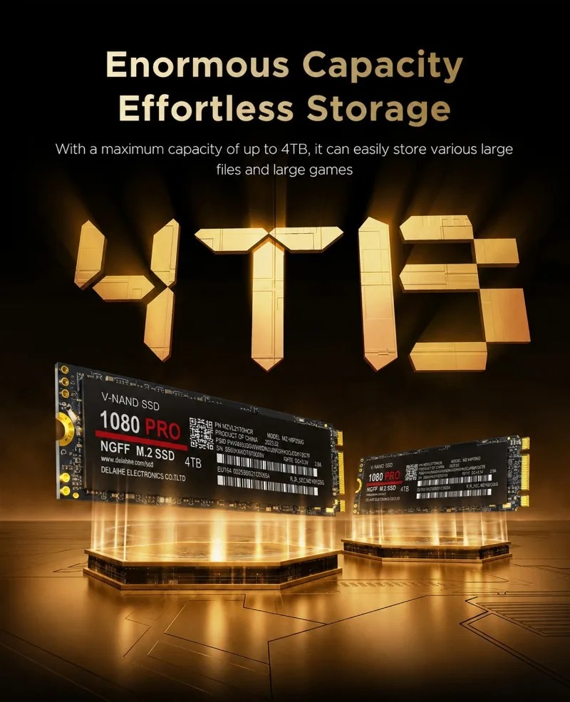 100% ของแท้ 1080PRO PCIe 4.0 N - M.2 Nvme 4Tb Pcie 4.0 Ssd บทวิจารณ์และราคา