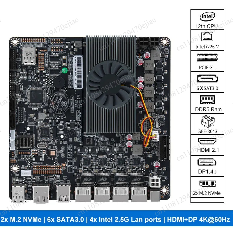 เมนบอร์ด N100 Mini ITX NAS DDR - Nas Motherboard N100 6 Sata บทวิจารณ์และราคา