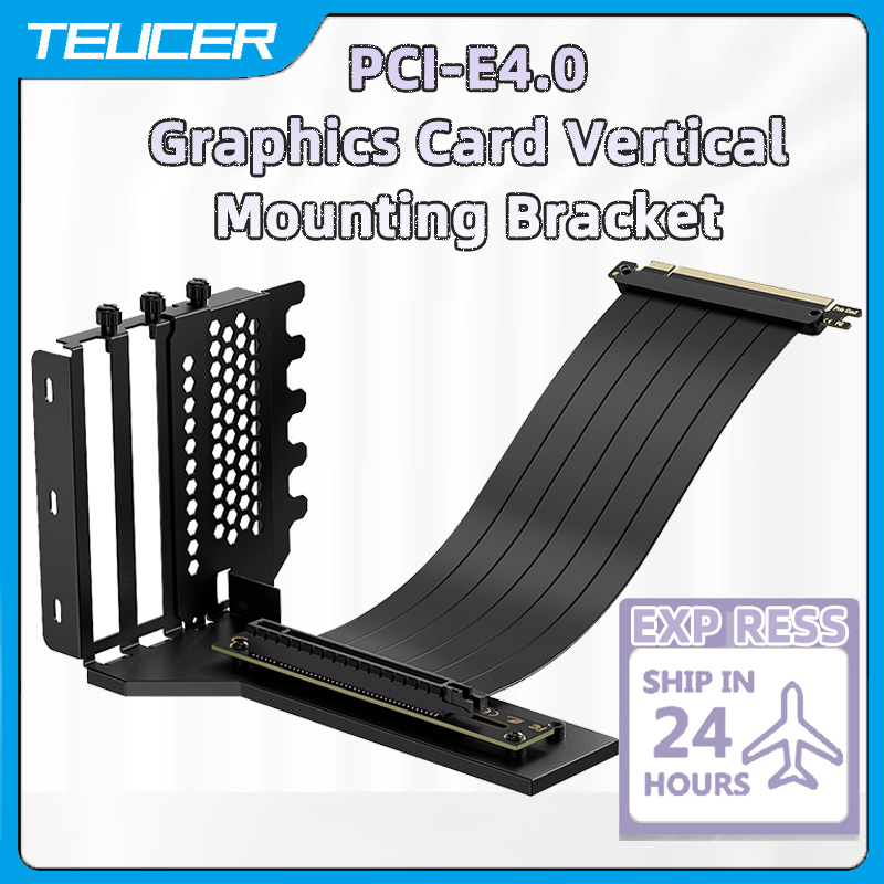 TEUCER แนวตั้ง GPU ยึดกราฟิกกา - Pcie 4.0 X16 Riser Cable 90 Degree บทวิจารณ์และราคา