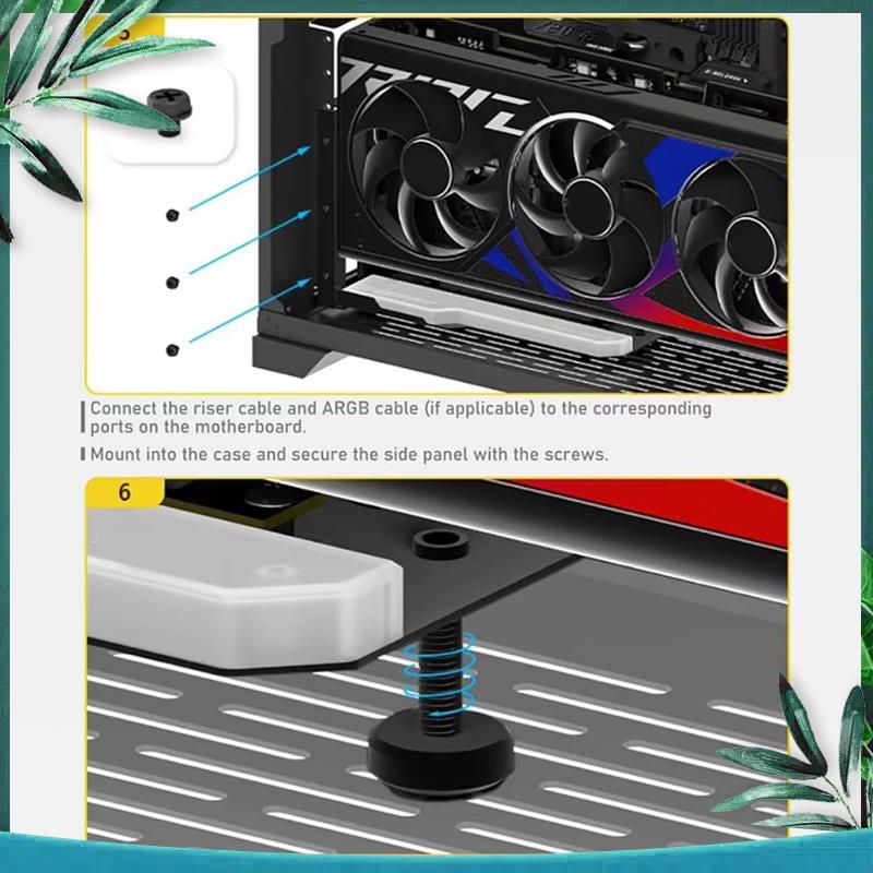 (ใหม่) แนวตั้ง GPU วงเล็บยึด P - Pcie 4.0 X16 Riser Cable 90 Degree บทวิจารณ์และราคา
