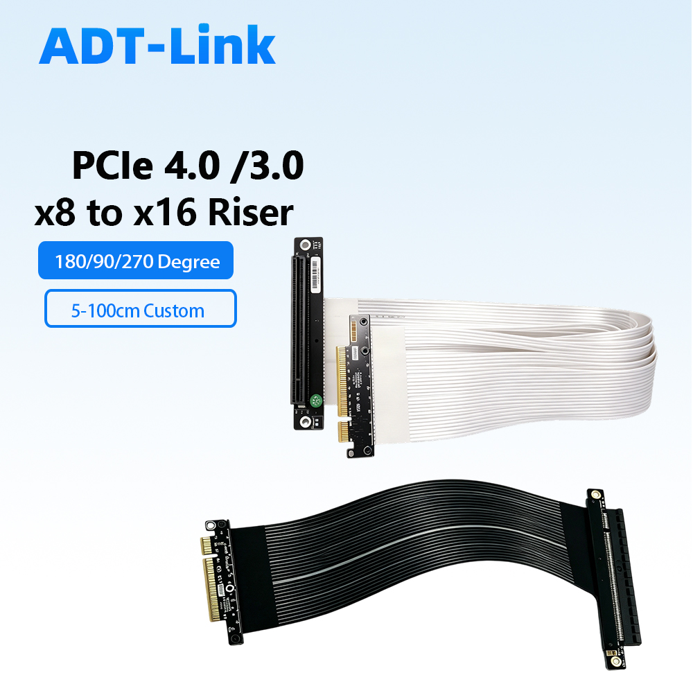 สายต่อขยาย ADT-Link PCIe 4.0 / - Pcie 4.0 X16 Riser Cable 90 Degree บทวิจารณ์และราคา